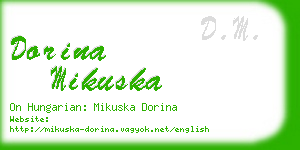 dorina mikuska business card